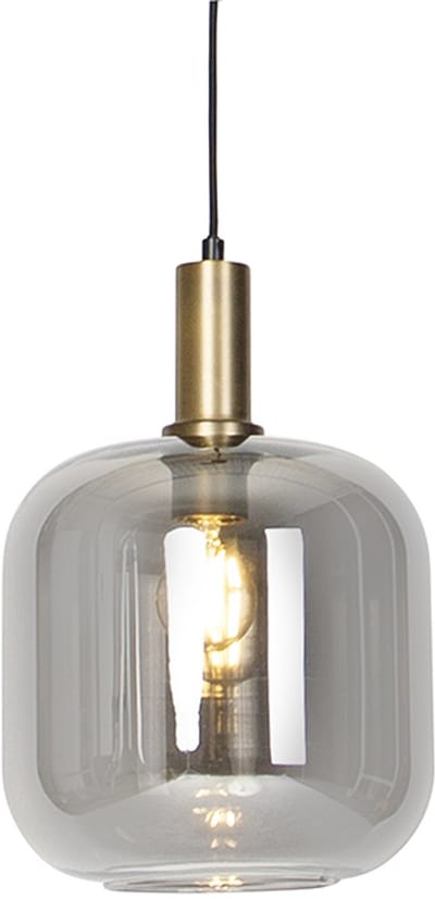 QAZQA zuzanna - Design Hanglamp - 1 lichts - Ø 25 cm - Zwart Goud - Woonkamer | Slaapkamer | Keuken