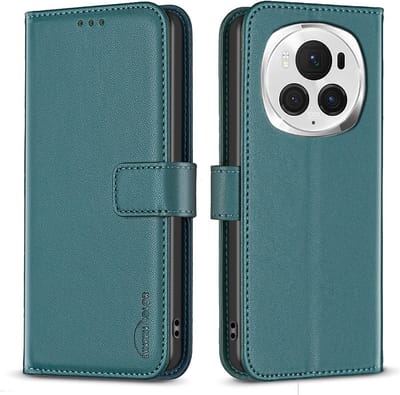 BINFEN Hoesje - Geschikt voor Honor Magic6 Pro Hoesje - BINFEN Color Book Case - Groen