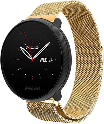 Strap-it Luxe Milanese bandje - geschikt voor Polar Ignite / Ignite 2 / Ignite 3 / Unite / Pacer - goud