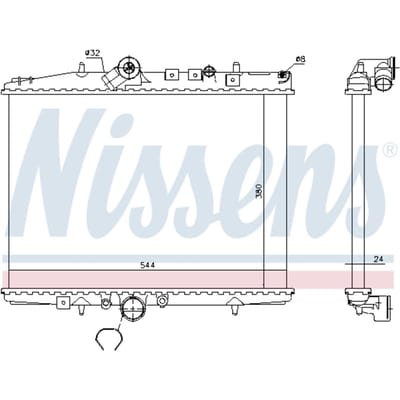 Radiator, motorkoeling NISSENS 61294A