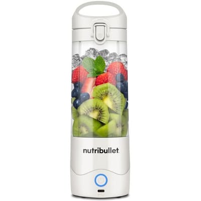 Nutribullet Portable 475 ml personal blender - wit/beige - oplaadbare batterij - USB-C-opladen - 20 minuten gebruiksduur - voor smoothies en shakes