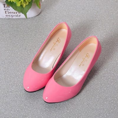 Dames Schoenen met Lage Hak Schoenen Zachte Hakken Dames Pumps Nude Dames Schoenen Mode Ondiepe Mond Kantoorwerk Bruiloft Feest Schoenen 34 pink
