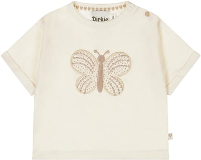 Dirkje Meisjes Loose Fit T-shirt - Off-white