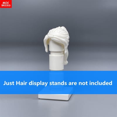 10 pièces Briques MOC Cheveux Féminins Queue de Cheval Haute Idéal Pour Figurine 4CM Portant Tête de Fille Composants de Corps Pièces Jointes DIY Blocs de Construction Jouets pour Enfants gray