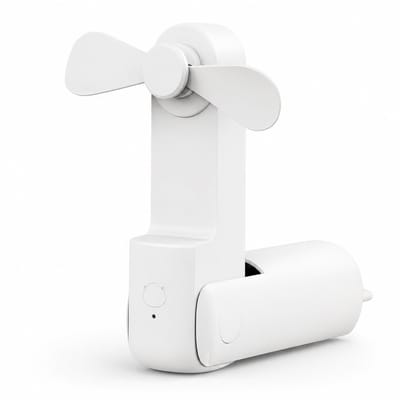 Handventilator oplaadbaar- Wit - 3 standen -Powerbank-Hand Ventilator usb-Mini Bureau Waaiers Gezichtsventilator- Draagbare ventilator bureau-Portable fan opvliegers Mini ventilator usb Halsventilator - Draagbare ventilator
