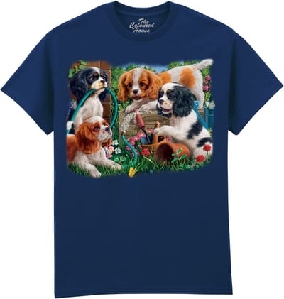 Puppies In The Garden The Coloured House T-shirt M