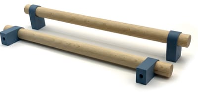 Home 3D ® - Handgrepen Blauw - 2 Stuks - 192mm – Beukenhout – Gemaakt in Nederland – Inclusief Schroeven - Voor Keuken, Kast en Meubel