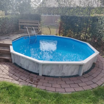 Interline zwembad Diana 3,60m rond - Metaalwand zwembad - Op- en inbouw - Inclusief filterset - Inclusief zwembadtrap - Gratis onderhoudsset
