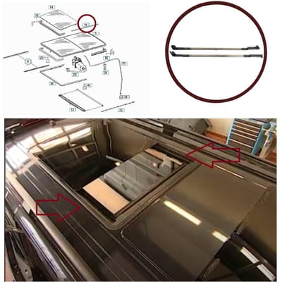 Voor Mercedes Vito MK2 W639 V-Klasse Viano 2003-2014 0007820000 BSR603 Schuifdak Panoramisch Glas Rail L+R Reparatieset
