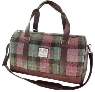 Reistas Clyde Gedempt Groen & Paars Tartan - Harris Tweed - Extra Groot - Glen Appin of Scotland