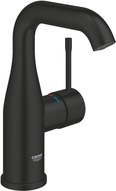 GROHE Essence New M-Size Wastafelmengkraan – Draaibare Uitloop – AquaGuide – Push-Open – Matte Black