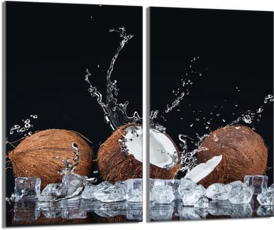 TMK ArtDeko Serie - Glazen Beschermplaat - 2x30x52cm - Kokos - Veelzijdig - Robuust