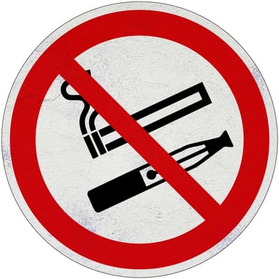 Niet vapen en roken verbodsbord | Sign Again materiaal | 10 cm