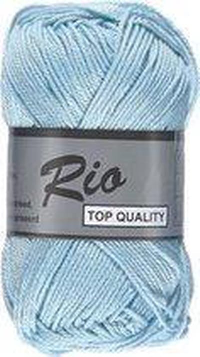 Lammy yarns Rio katoen garen - aqua blauw (459) - naald 3 a 3,5mm - 10 bollen