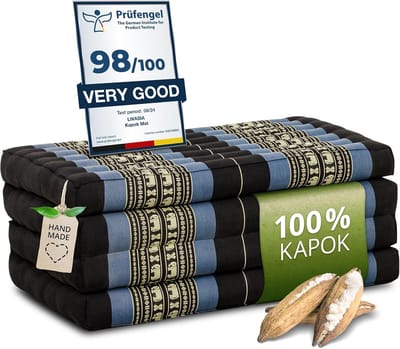 Duurzaam Kapok Klapmatras 200x80cm - Gastenbed, Yogamat en Buitenligstoel