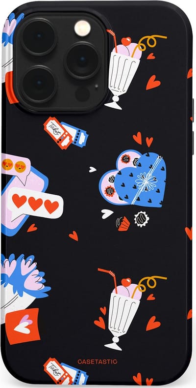 Casetastic Hoesje Geschikt voor Apple iPhone 14 Pro Max Magsafe - Stijlvolle Beschermende Duo-layer Case - Liefdes Kaarten