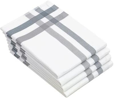 Set van 4 katoenen theedoeken 50x70 cm - Wit, 215 gsm, Duurzaam