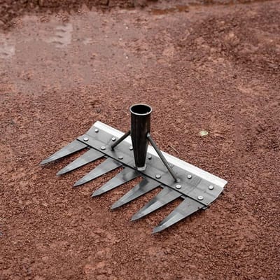 Tuinhark Onkruid - Gras Trekker - Gazon Onderhoud - Dubbelzijdig Ontwerp - 7 Tanden - Metaal