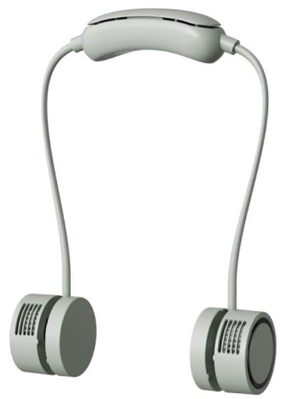 Nek Ventilator - Nekventilator - Draagbare Ventilator - Handventilator - USB Oplaadbaar - 3 Standen - Bladloos - 1600 mAh - Koelend Model - IJsgroen
