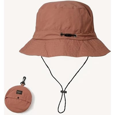 Unisex Opvouwbare Brede Rand Emmerhoed Lichtgewicht Ademend Verstelbaar Inpakbaar Voor Mannen Vrouwen Strand Wandelen Reizen Vissen brown