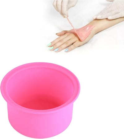 Waxverwarmer Pot - Hittebestendig Siliconen - Ontharen Thuis - Gemakkelijk Reinigen - 18 x 17.3 cm - Zwart