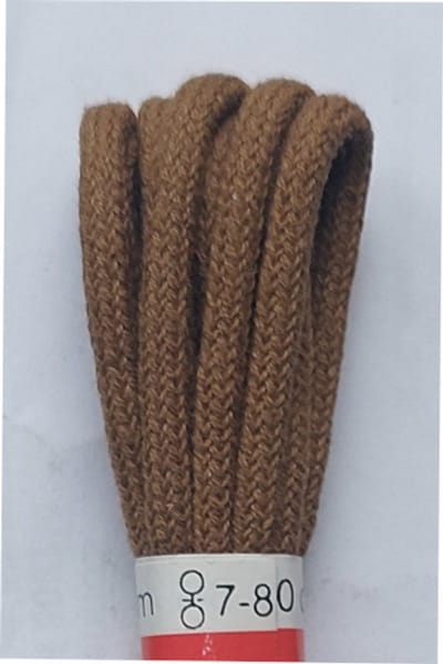 Ronilux Veter - Licht Bruin - Rond - Koord Veters - Lengte 90 cm - Dikte 3,5 mm - Schoenveter
