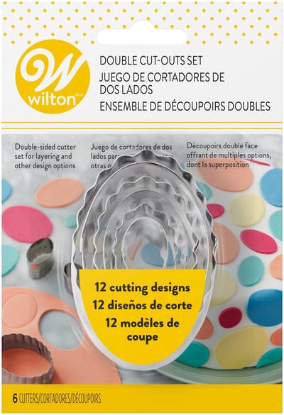 Wilton Dubbelzijdige Uitstekers - Ovaal - Set/6 - Koekjes Uitstekers - Koekvormpjes