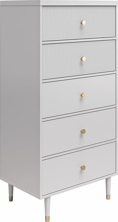 Elizabeth-Dressoir - 5 Lades - Grijs