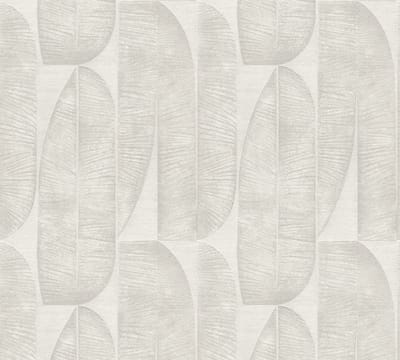 3D BLADEREN BEHANG | Geometrisch - Grijs Beige Taupe - Livingwalls Stories of Life