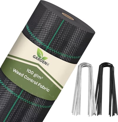 Sterk Onkruiddoek 60m² met 50 Ankers - Waterdoorlatend Bodemdoek voor Tuin en Bestrating