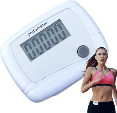 Stappenteller Met Clip - Digitaal Display - Outdoor Activiteiten - Automatische Slaapfunctie - 5x5x5 Centimeter - Willekeurige Kleur