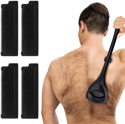 Haartrimmer - Lichaamsscheerapparaat – Rugscheerapparaat – Opvouwbare en telescopische rugscheermes met lange steel — Handmatig model -46*9cm
