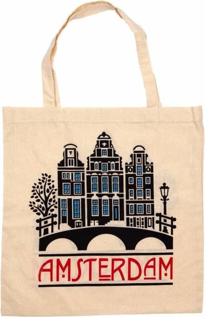 Tas Katoen Amsterdam Grachten - Souvenir