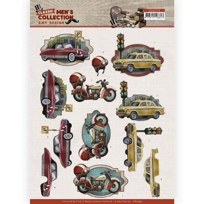 3D cutting sheet - Amy Design – Classic men's Collection - Cars 1 stuks