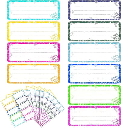 Zelfklevende schoollabels - 100 stuks, gepersonaliseerde etiketten voor kinderen, naamstickers voor school en thuisgebruik
