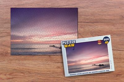 Puzzel Lucht - Paars - Zee - Legpuzzel - Puzzel 500 stukjes