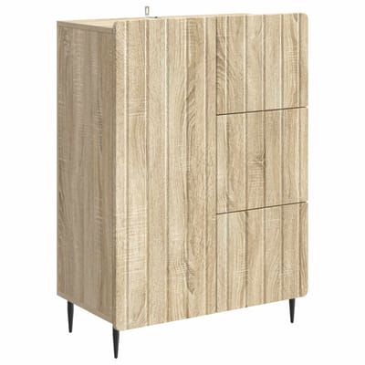 vidaXL - Dressoir - Sonoma - Eiken - 66 - x - 34,5 - x - 91,5 - cm - Bewerkt - hout