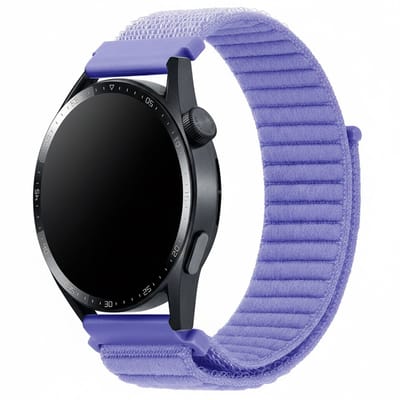 Nylon bandje - geschikt voor Garmin Venu (2 Plus) / Venu SQ (2) / Vivomove (Style - Sport) / Vivoactive 3 / 5 / 6 / Forerunner 55 / 165 / 245 / 645 / 570 - 42mm - lavendel