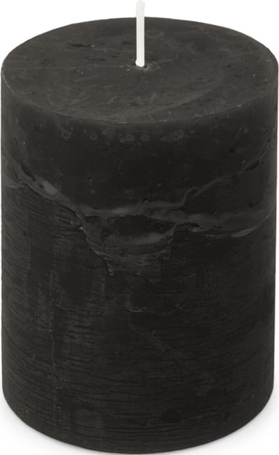 Kaars rustiek 80/110 mm zwart Spaas