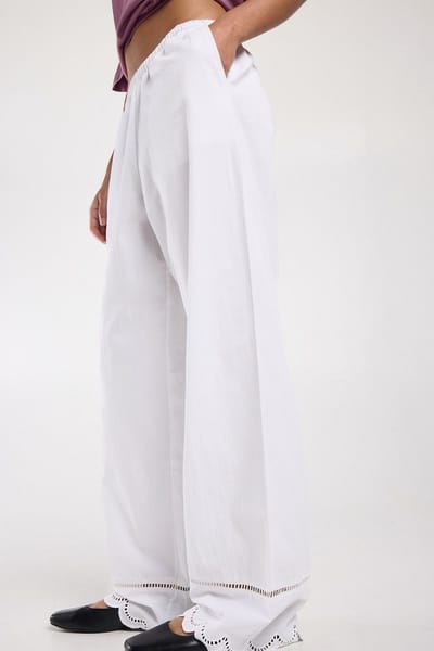 America Today Paige Off White Maat: S | Wijde Broeken Outlet | Dames | Wit