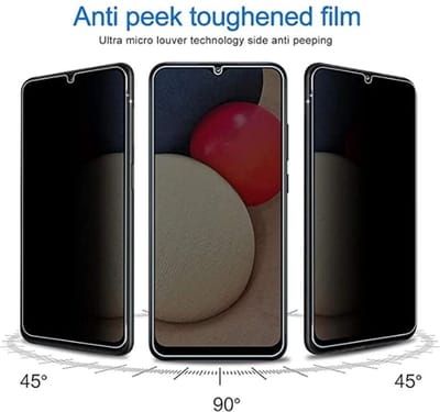 Screenprotector Geschikt voor Samsung Galaxy A02 Screen Protector Privacy Glass - Galaxy A02 Privacy Screen - Privacy Glass Galaxy A02 - Privacy Screenprotector Galaxy A02 - Privacy Screenprotector - 2 pack