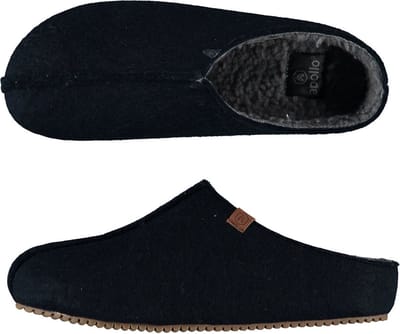 Apollo instappers slippers/pantoffels - blauw - heren - maat 43-44 - polyester - rubber zool - sloffen - vaderdag