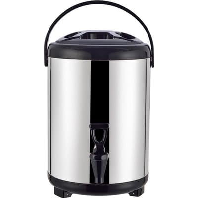 Distributeur de boissons chaudes et froides isolé en acier inoxydable avec robinet pour 8L 26cm/10.2in