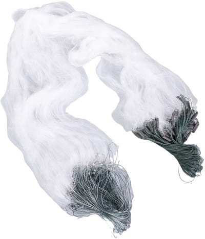 Dailygoods- Werpnet 50m - Nylon Visnet - Heavy Duty Visnet - 3 Lagen - Vlotter - 1,5m Hoogte - 443g Gewicht