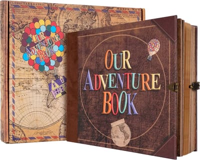 DIY Scrapbook Fotoalbum – Handgemaakt Retro Kraft Fotoboek – Avonturen en Herinneringen Album Cadeau