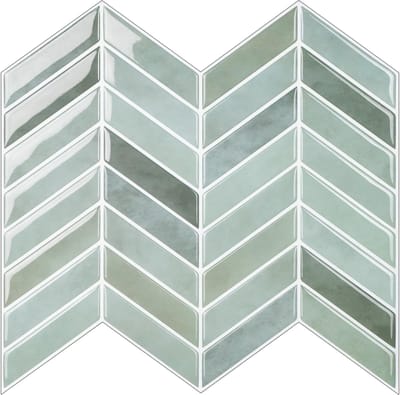 Dailygoods- Wandtegel 3D Haringbeen - Tegelstickers 10x10 Inch - Zelfklevend - Waterdicht - Decoratie voor Keuken/Badkamer - Eenvoudig aan te brengen