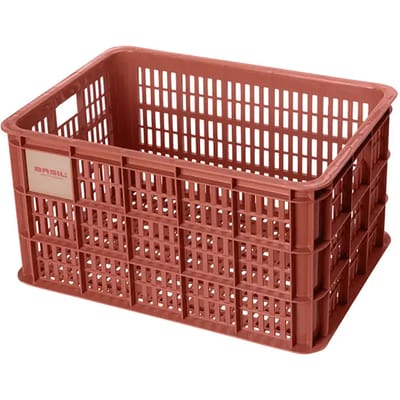 Basil Fietskrat L - Groot - 40 Liter - Rood
