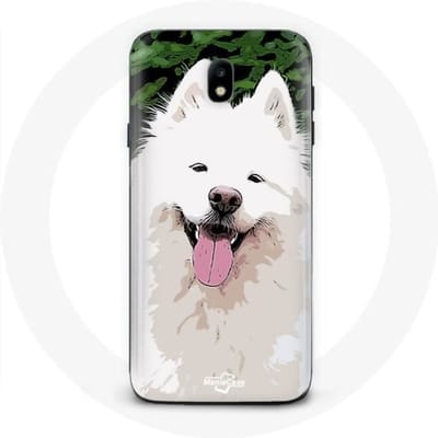 Samsung Galaxy J3 2017 hoesje Wit Samojeed hondenras wit