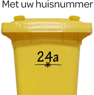 Klikosticker - met uw huisnummer - zwart - weerbestendig - brievenbussticker - containersticker - 14 cm x 21 cm