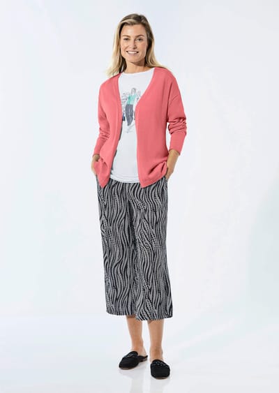 Cardigan - koraalrood - Gr. 52 van Goldner Fashion